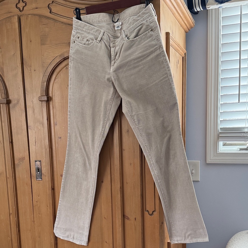 J. Crew Women's Cream Straight Leg Jeans